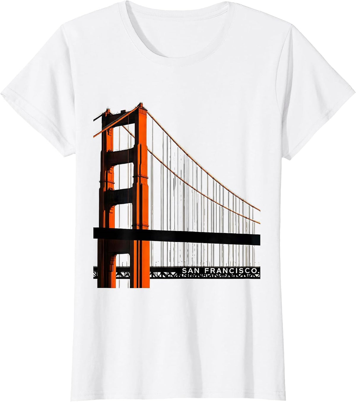 San Francisco Golden Gate Bridge Souvenir Gift Design T-Shirt - White
