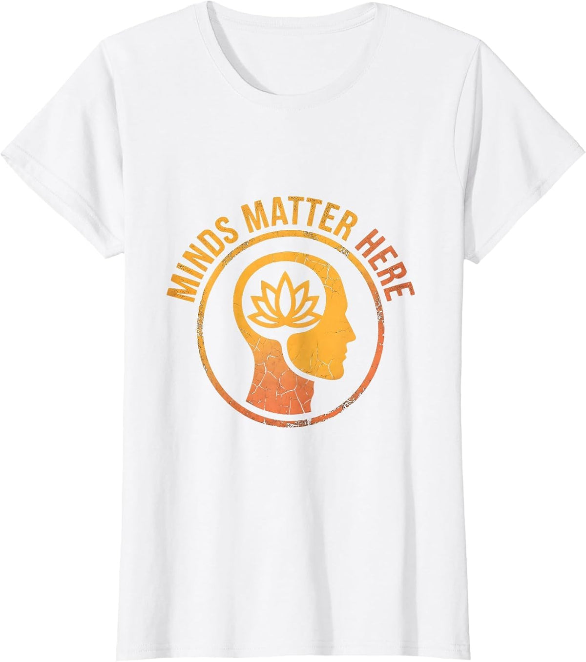 Minds Matter Here School Psychologist Design T-Shirt - White