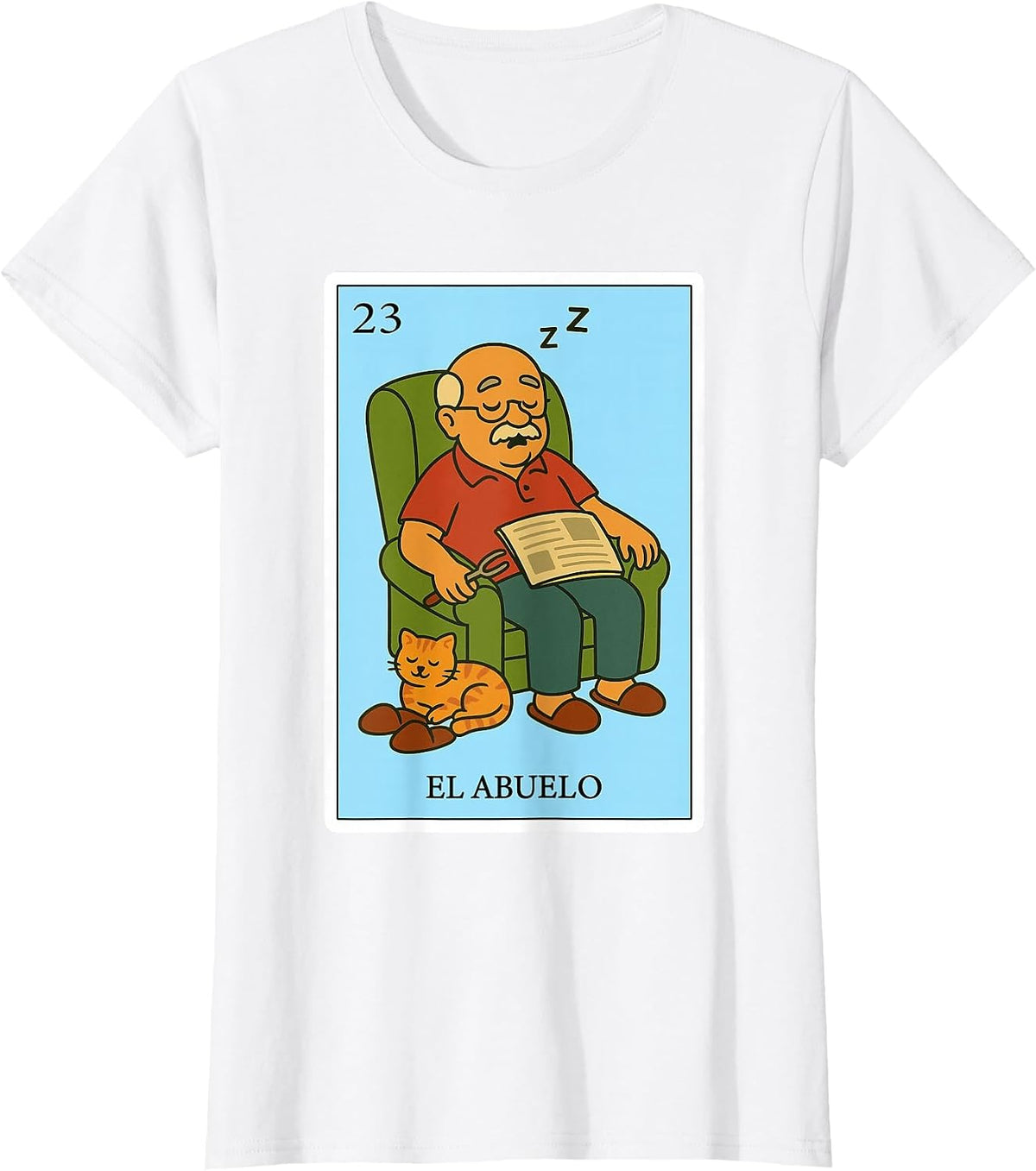 El Abuelo Dormilón | Spanish-Mexican Bingo Gifts for Abuela T-Shirt - White