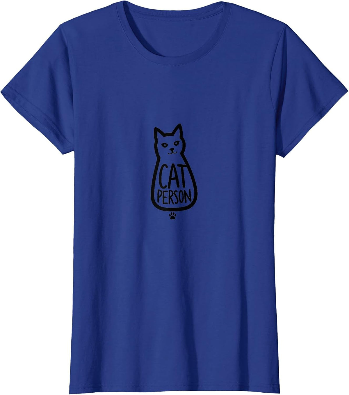 Cat Person Whimsical Cat Lover Design T-Shirt - Royal Blue