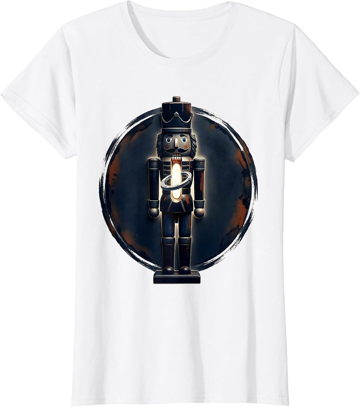 Christmas Nutcracker Radiology Tech Rubber Stamp Humor T-Shirt - White