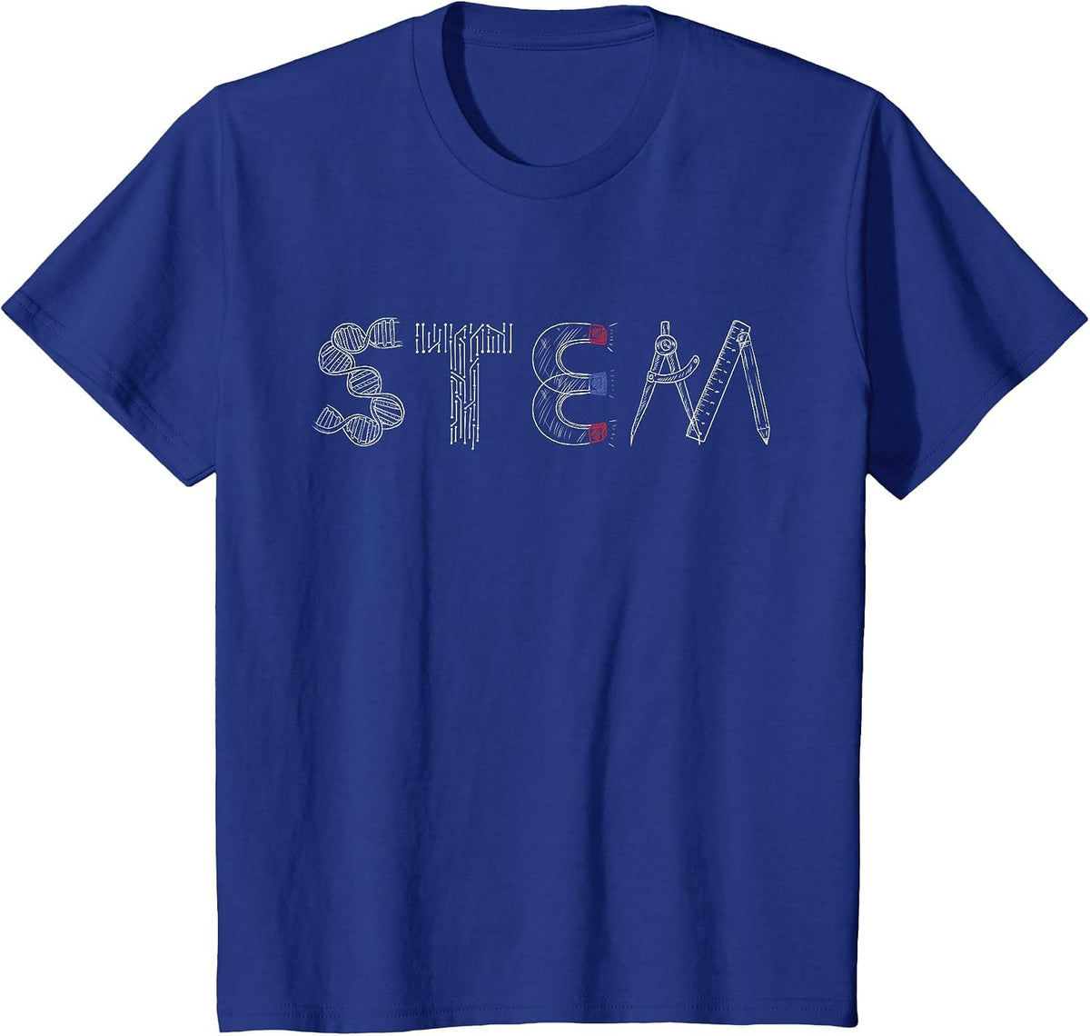 STEM Science Technology Engineering Math Teacher Student T-Shirt - Royal Blue