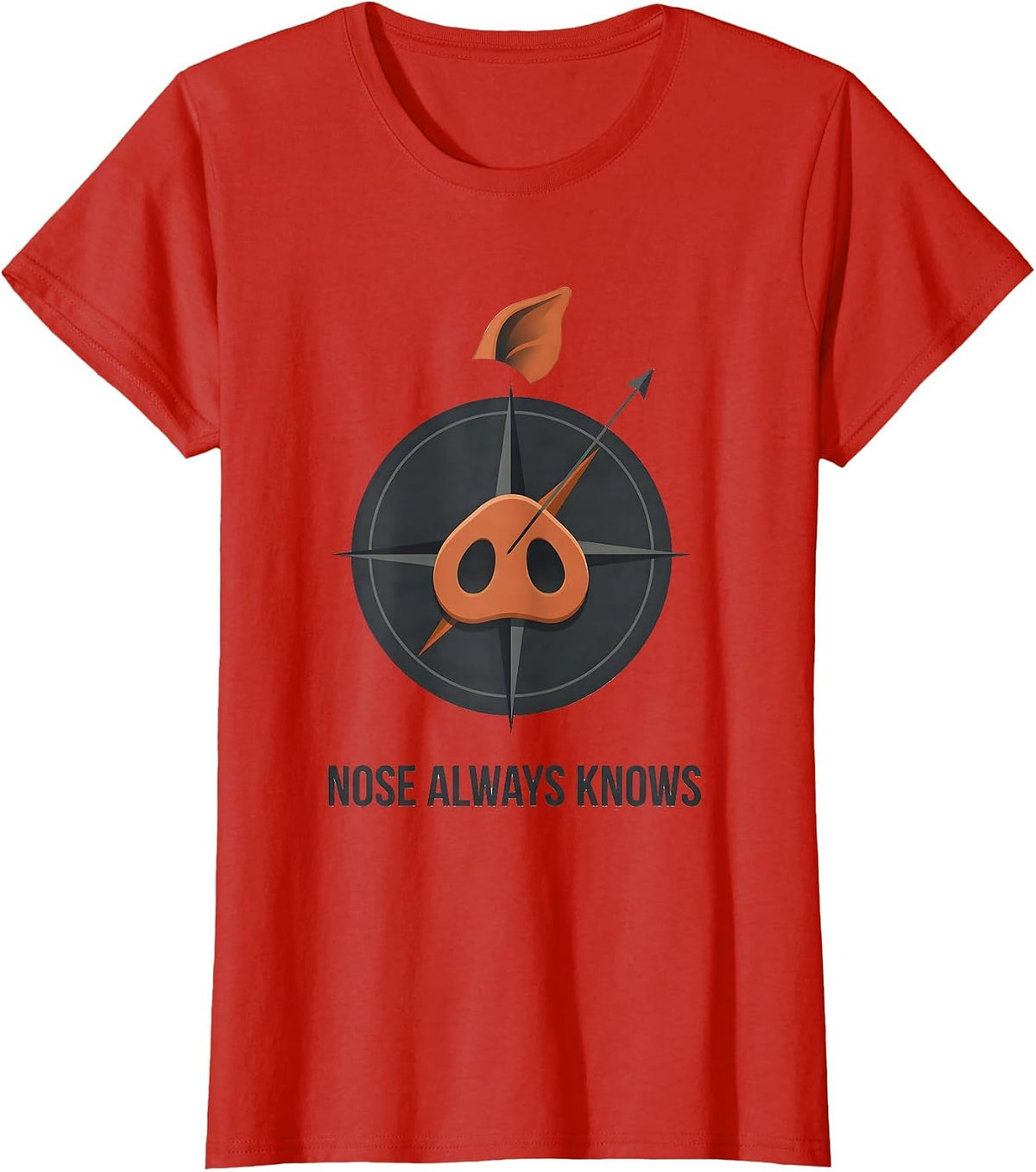 Nose Always Knows Funny Guinea Pig Pet Lover Humor T-Shirt - Red