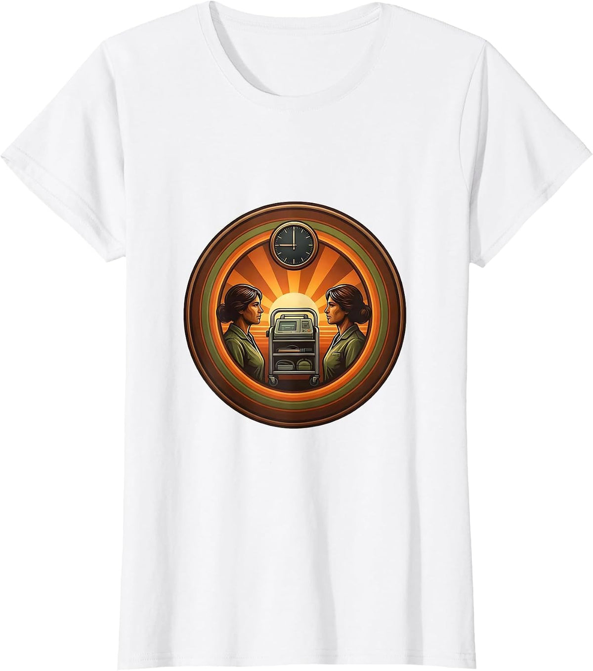 Retro Nurse Crew New Year Party ICU ER ICU T-Shirt - White