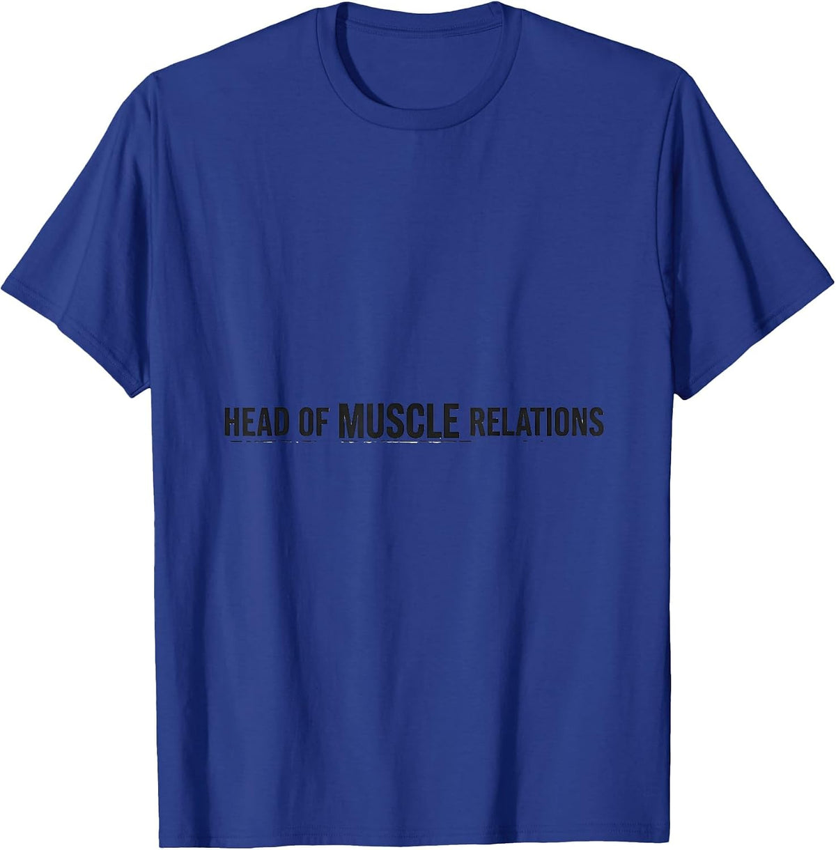 Men's Head of Muscle Relations Funny Massage Therapist T-Shirt - Royal Blue