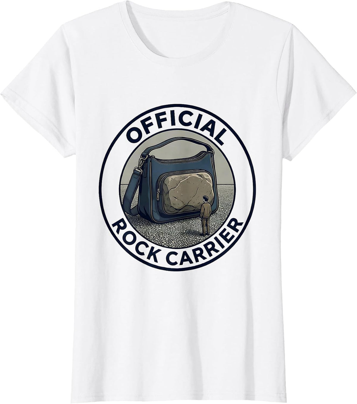 Official Rock Carrier Funny Rock Collector Geology Humor T-Shirt - White