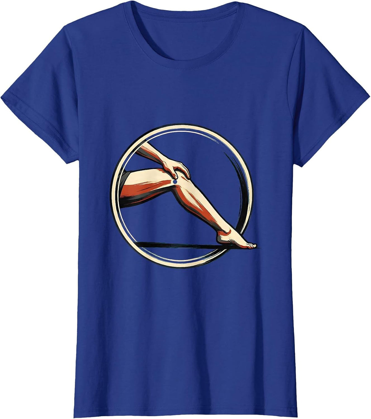 Women's Rehab Team Circular Motion Physical Therapist PT Month T-Shirt - Royal Blue