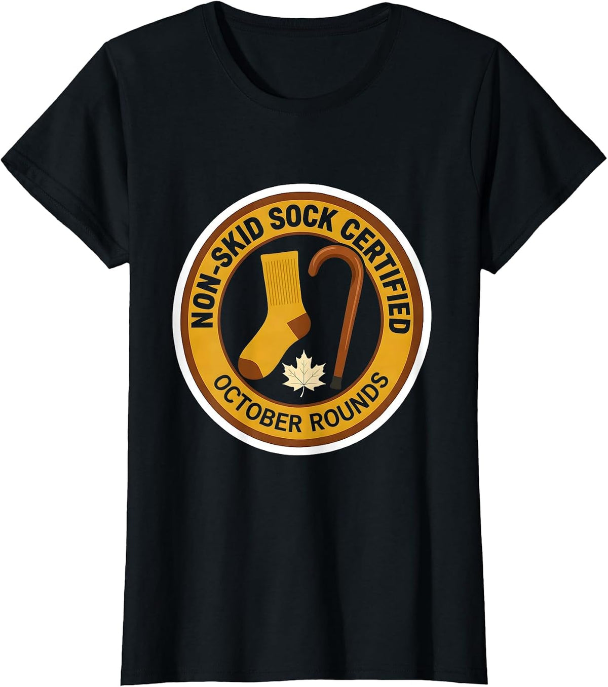 Non-Skid Sock Certified, October Rounds Nurse T-Shirt - Black