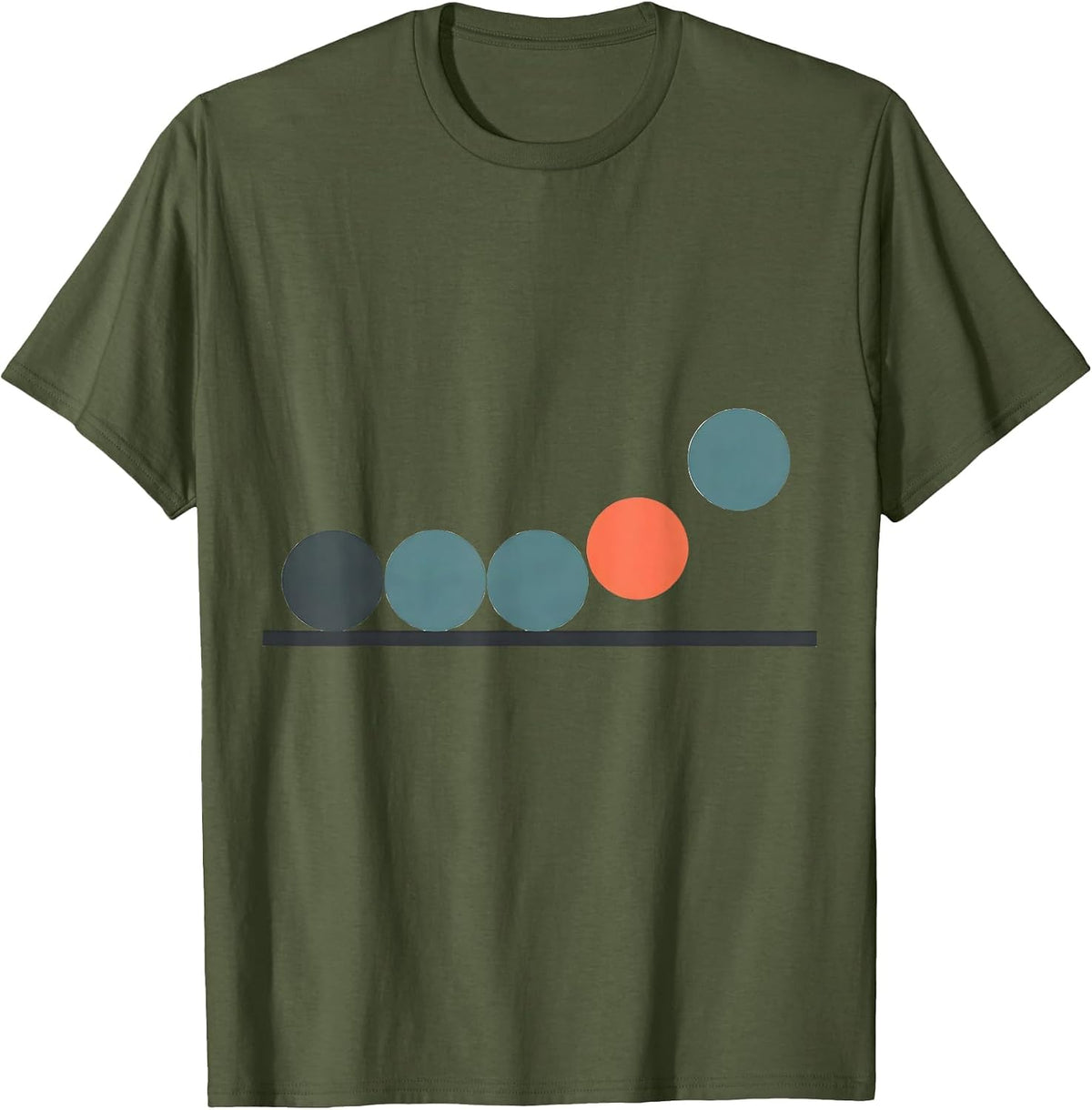Therapy Ball Progress Retro Groovy Physical Therapist Gift T-Shirt - Olive Green