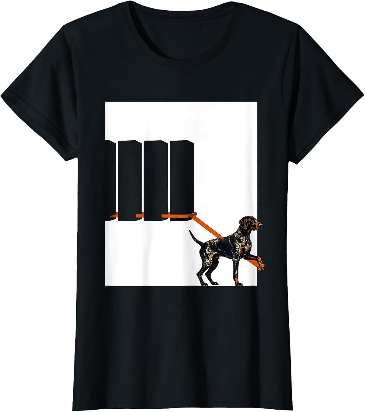 Women's German Shorthaired Pointer Dog Owner Hunting Field T-Shirt - Black
