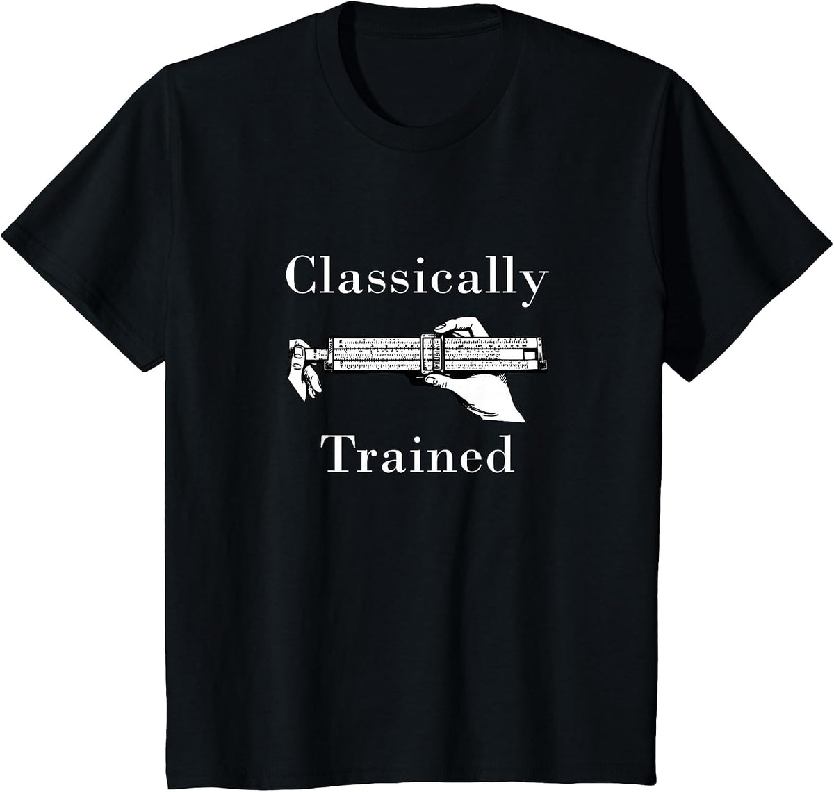 Vintage Slide Rule Classically Trained Student Instrument T-Shirt - Black
