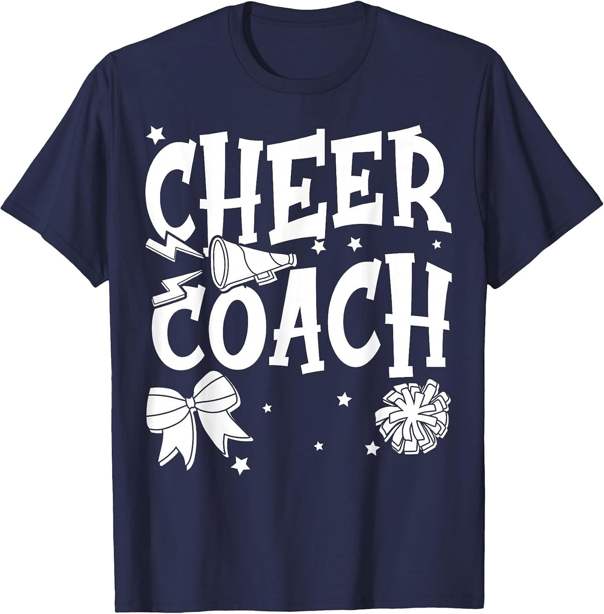 Cheer Coach Cheerleading Coach T-Shirt - Navy Blue