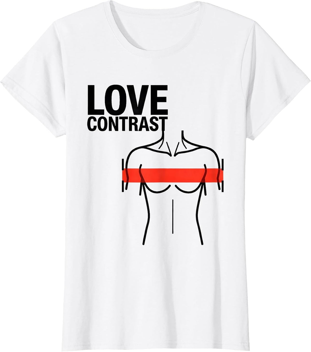 Love Contrast Swiss International Radiology Tech Valentine T-Shirt - White