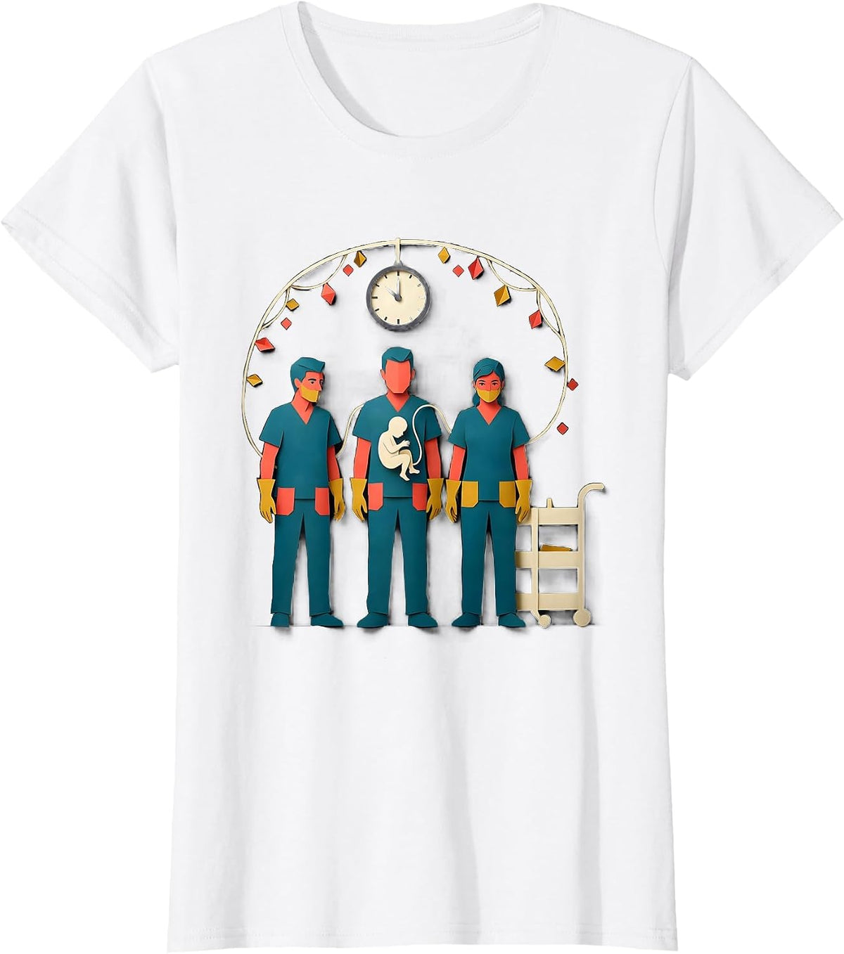 Scrubbed Nurse Crew New Year Eve Party Humor T-Shirt - White