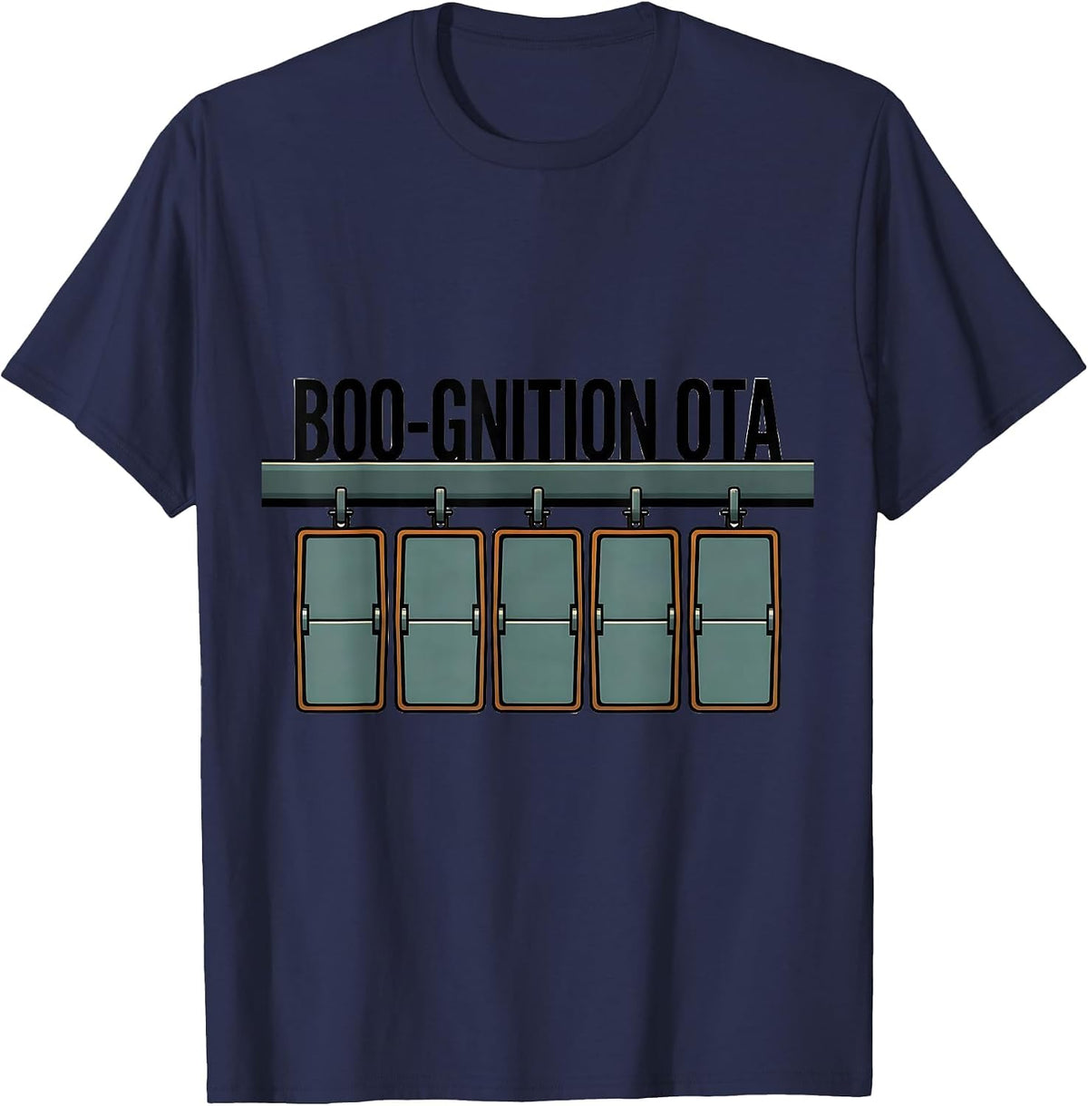 Men's Boo-gnition OTA Editorial Conceptual Physical Therapist T-Shirt - Navy Blue