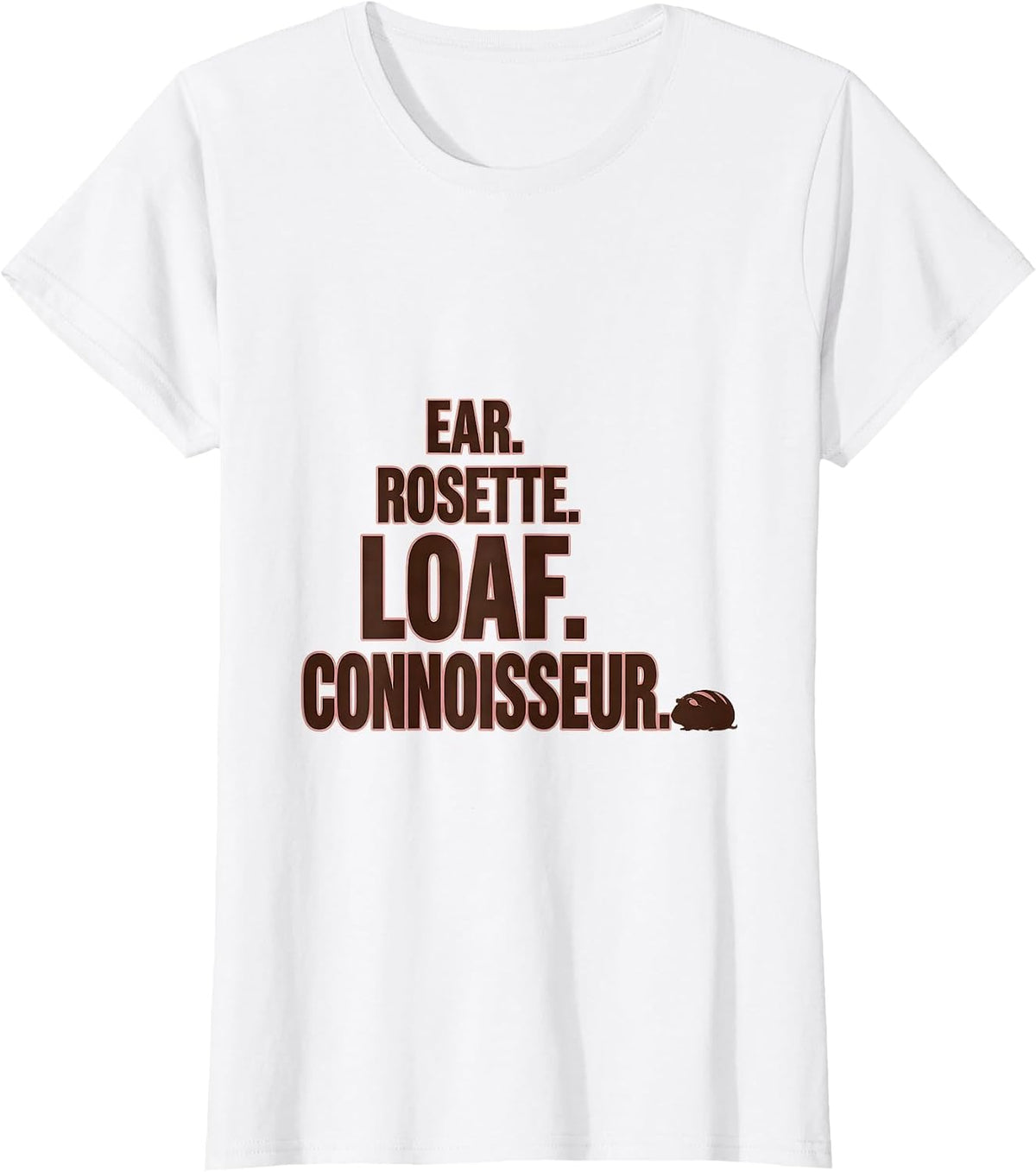Ear Rosette Loaf Connoisseur Funny Guinea Pig Lover Gift T-Shirt - White