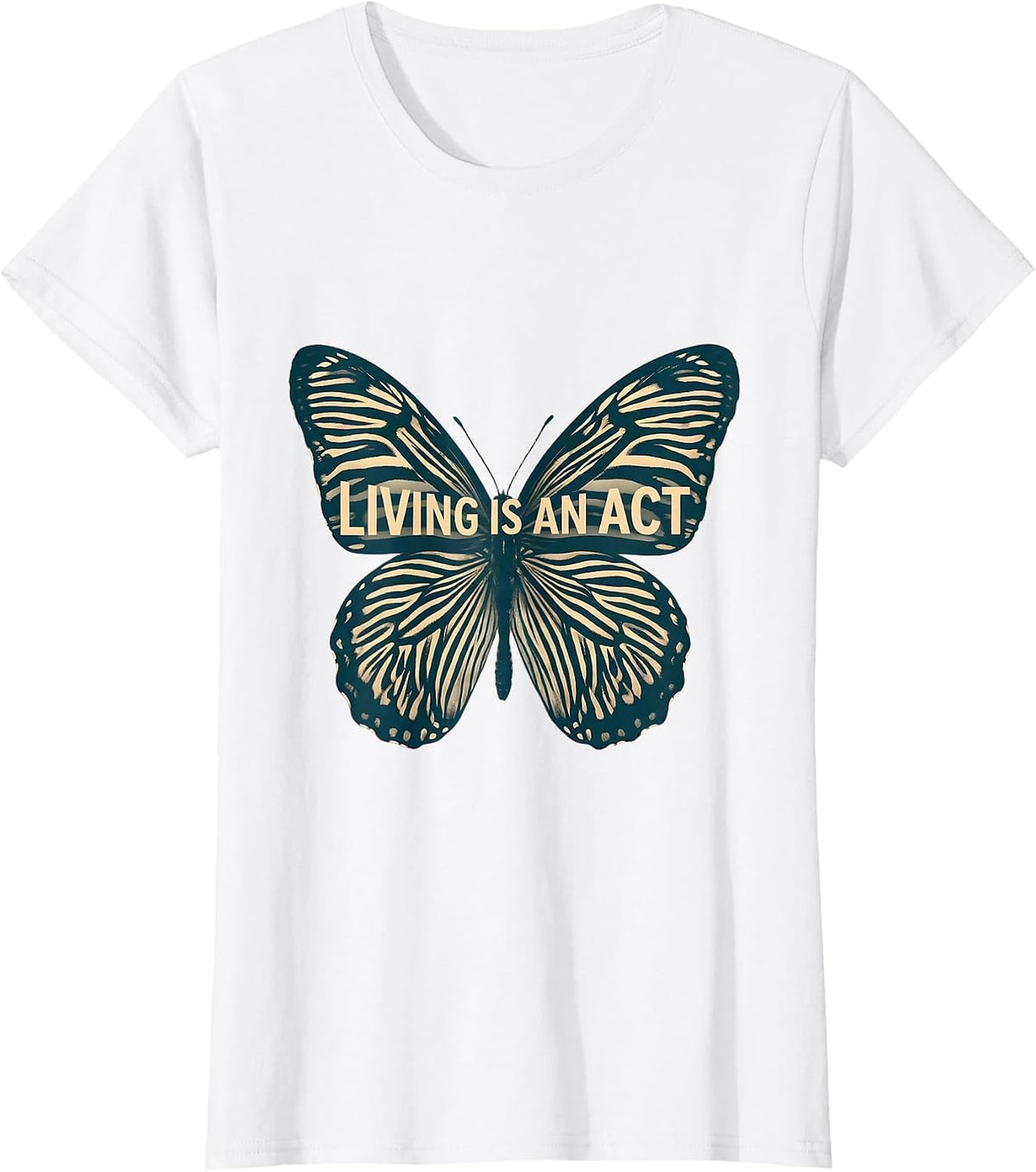 Living Is an Act Suicide Prevention Awareness Design T-Shirt - White