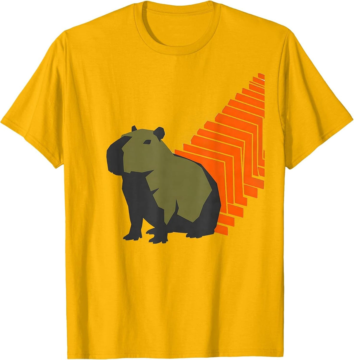 Capybara Funny Meme Gamer Humor T-Shirt - Golden Yellow