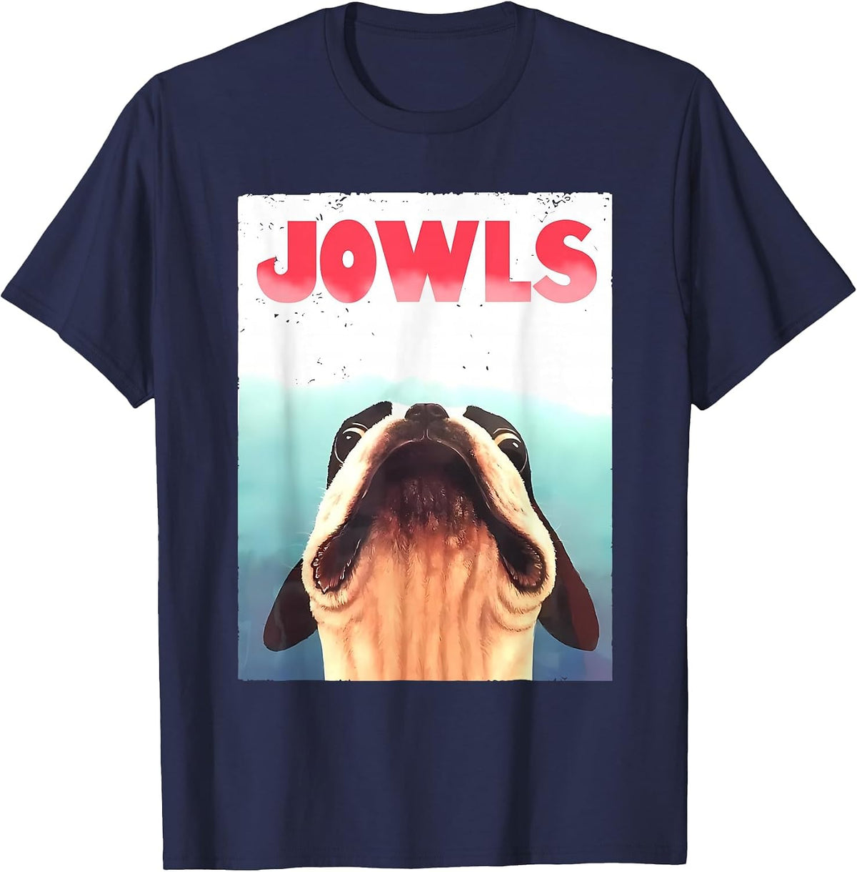 Funny Boston Terriers Jowls Dog Mom, Dog Dad T-Shirt - Navy Blue