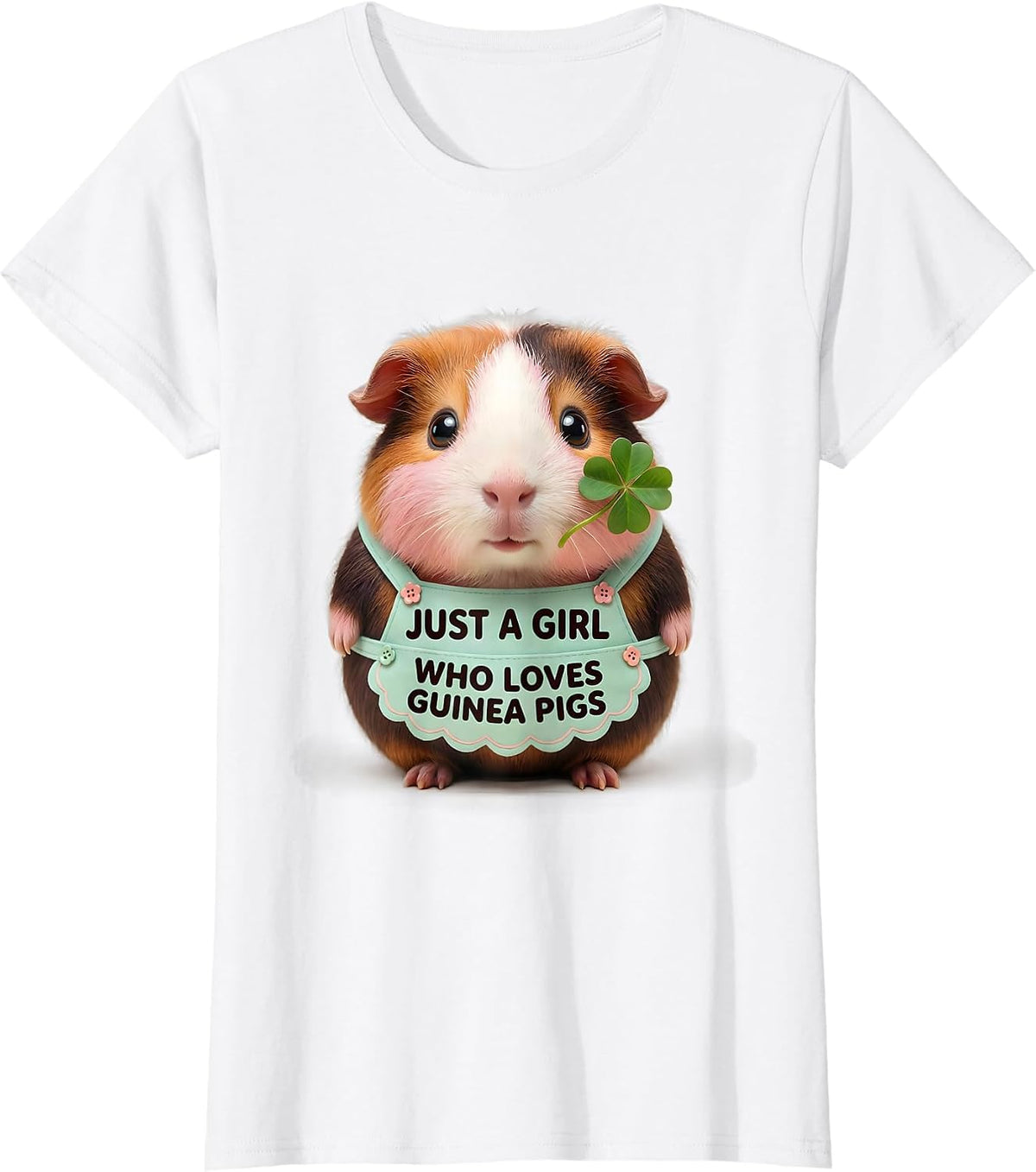 Just A Girl Who Loves Guinea Pigs Cute Kawaii Pet Lover Gift T-Shirt - White