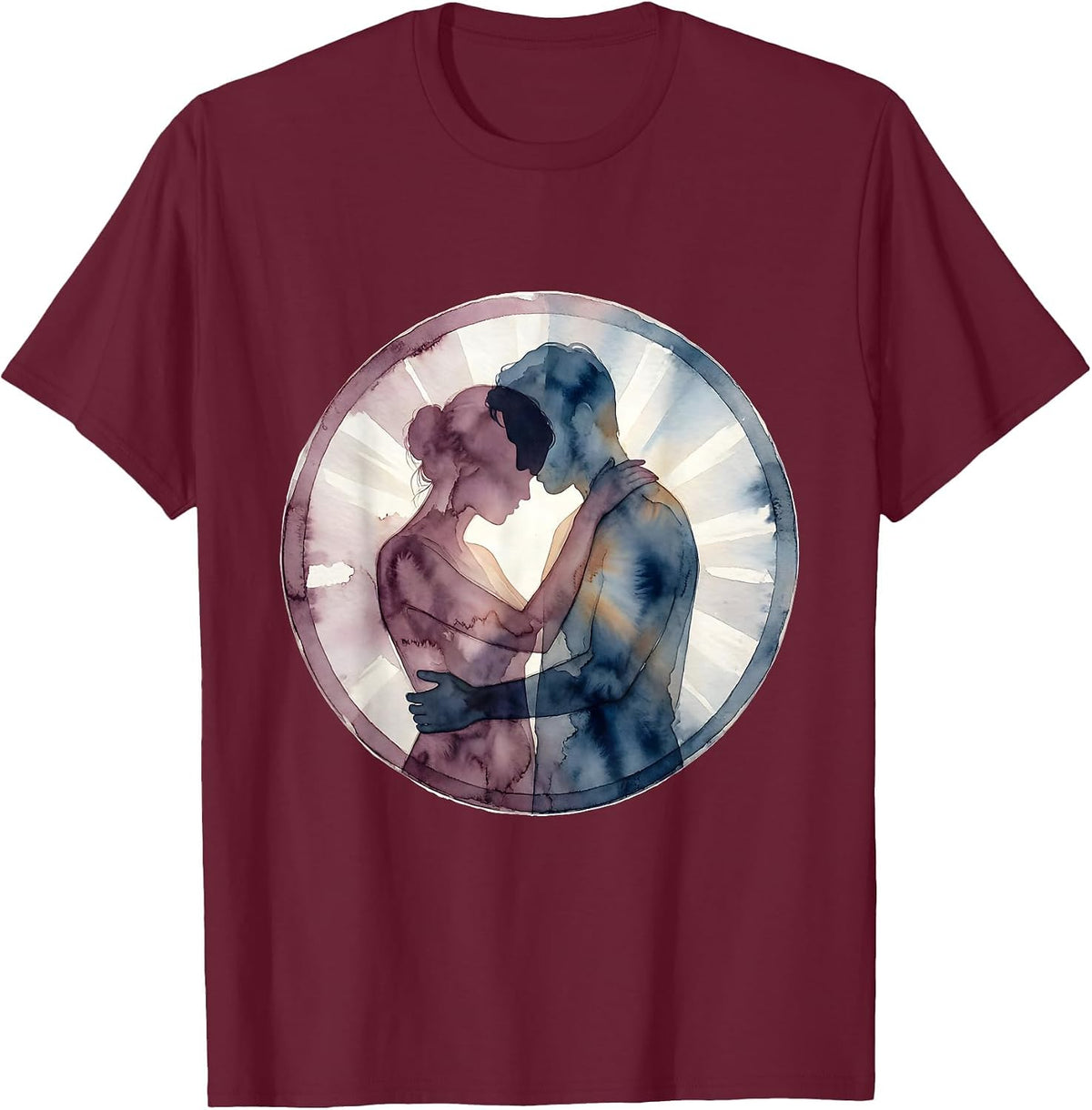 Dear Person Behind Me Hug Shadow Graphic T-Shirt - Burgundy