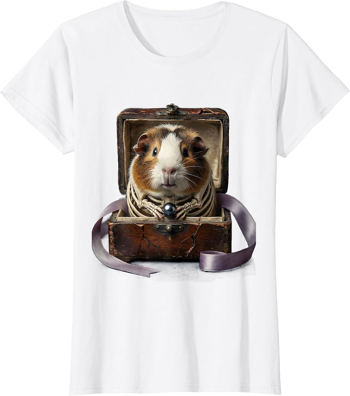 Guinea Pig Pastel Goth Kawaii Creepy Cute Halloween T-Shirt - White