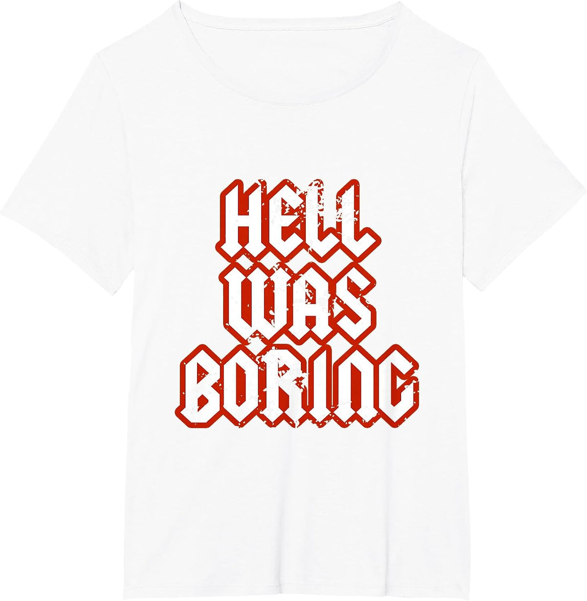 Hell was Boring Gothic Grunge Devil Satan Egirl Eboy Goth T-Shirt - White