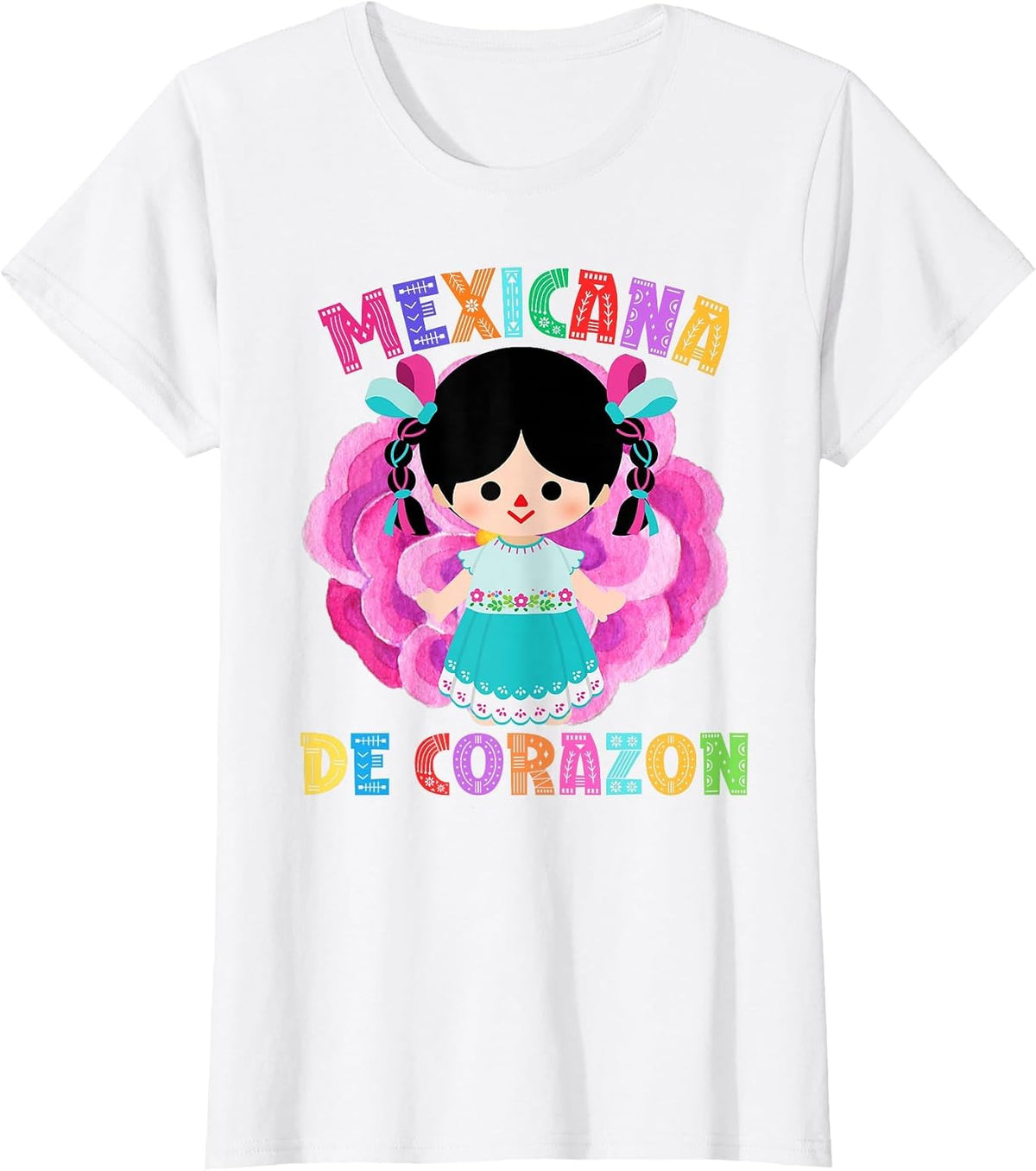 Mexicana De Corazon Muñeca Lelé, Mexican Rag Doll T-Shirt - White