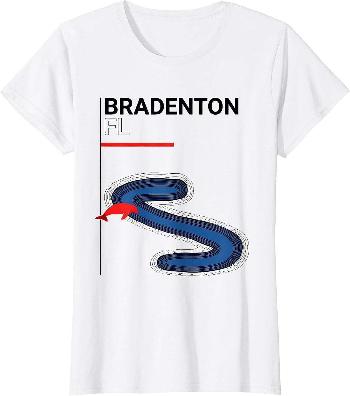 Women's BRADENTON FL Vintage Swiss International Manatee River Retro T-Shirt - White