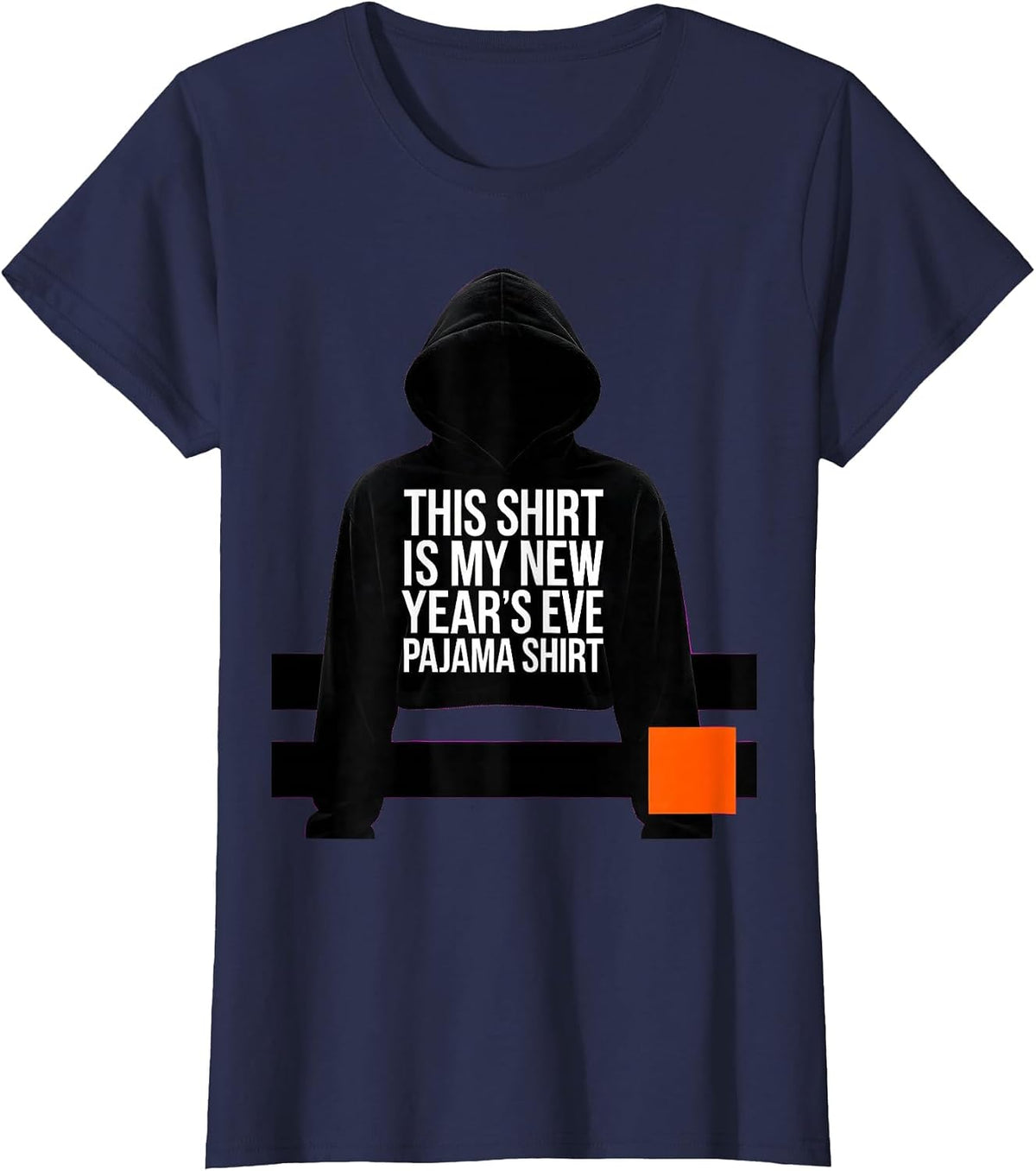 Women's This Shirt Is My New Year's Eve Pajama Shirt Funny T-Shirt - Navy Blue