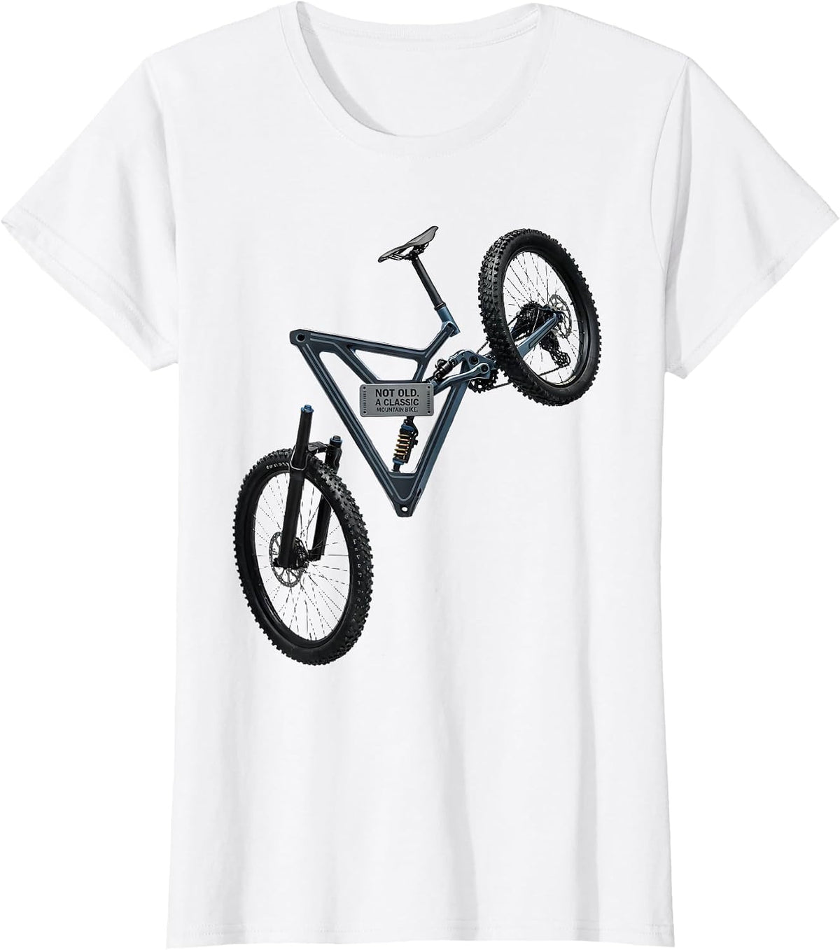Women's Not Old A Classic Mountain Bike Funny Cyclist Gift T-Shirt - White