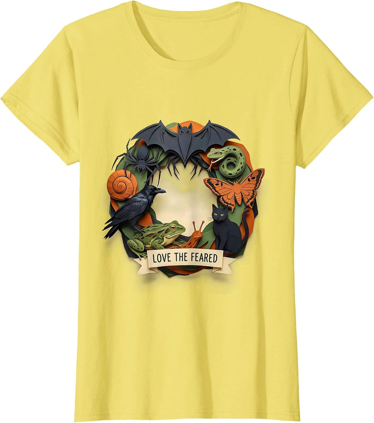 Love The Feared Cute Misunderstood Creatures Animal Lover T-Shirt - Lemon Yellow