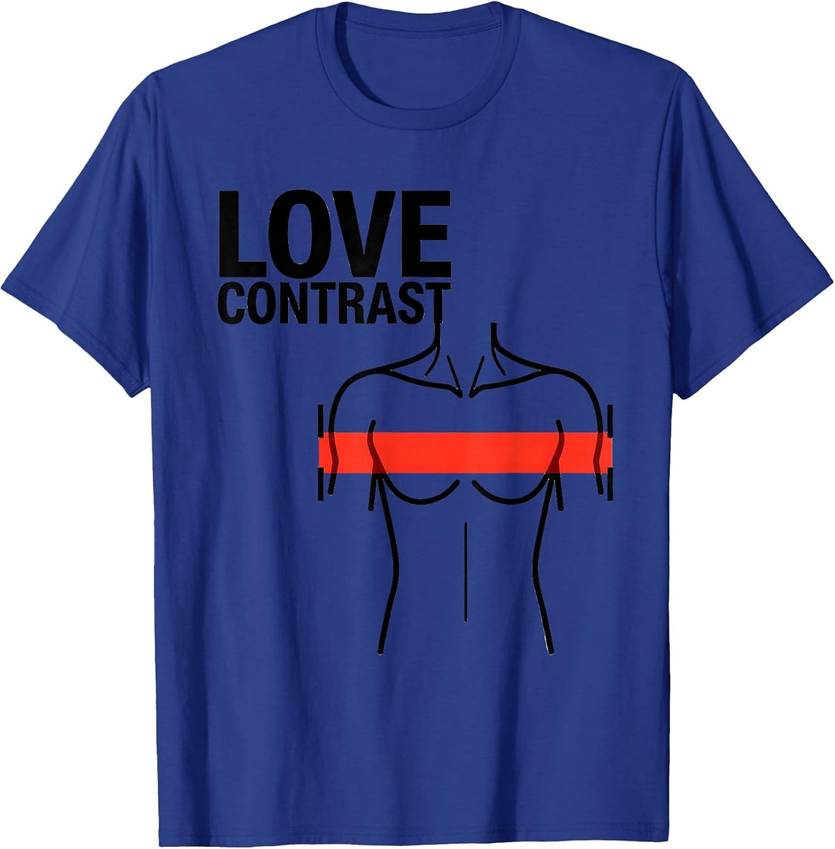 Love Contrast Swiss International Radiology Tech Valentine T-Shirt - Royal Blue