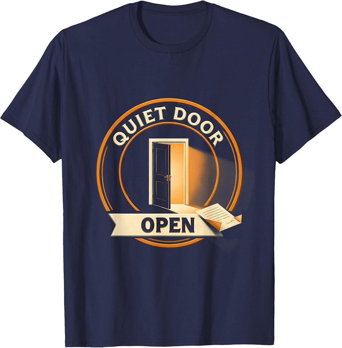 Quiet Door Open Funny School Counselor Camp Counselor T-Shirt - Navy Blue