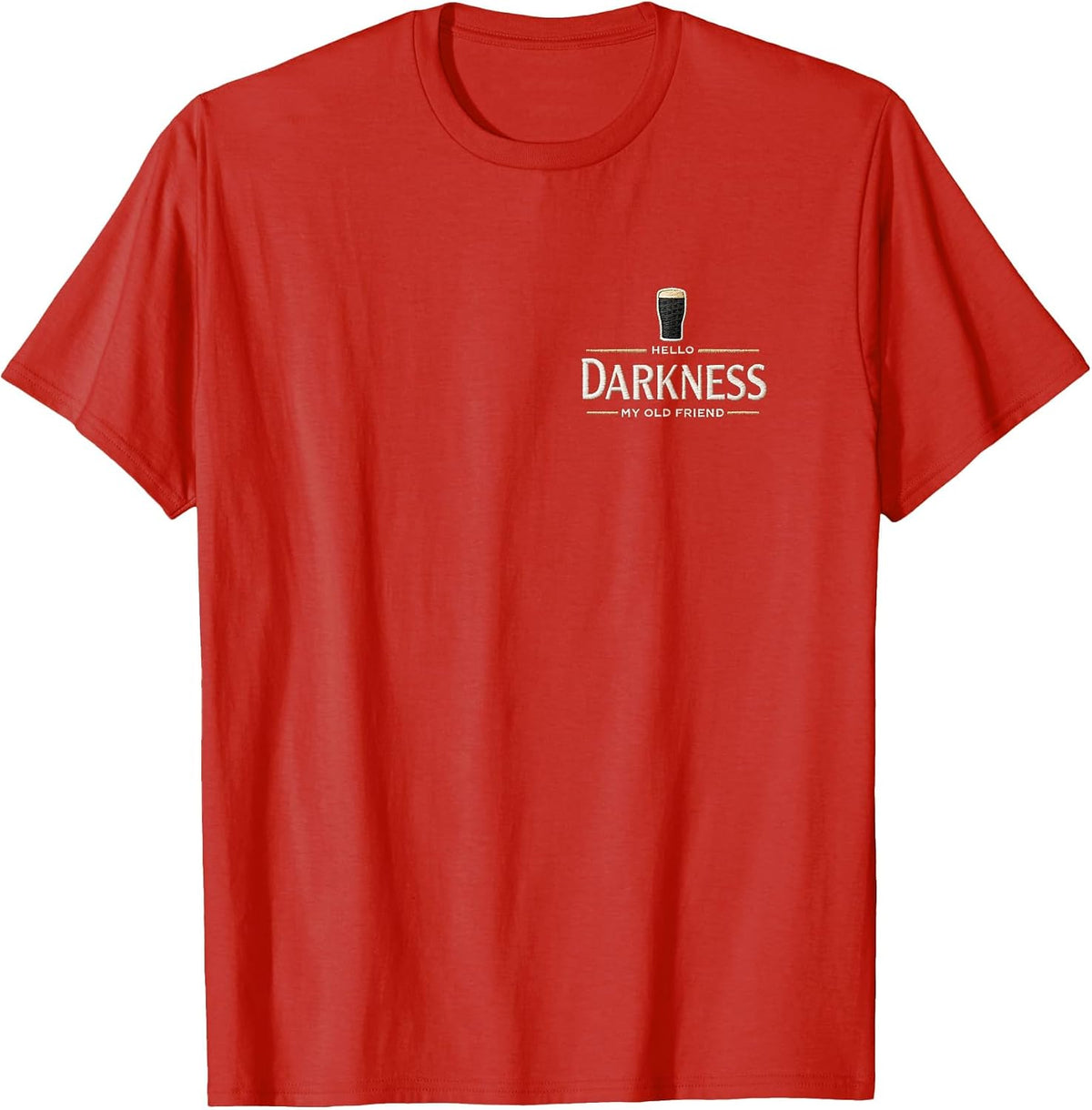 Men's Hello Darkness My Old Friend T-Shirt - Red