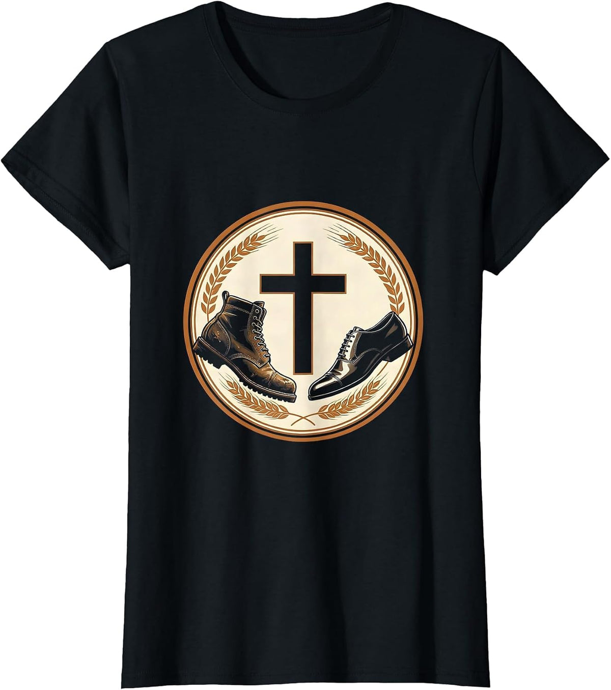 We The People Work Boots and Dress Shoes Graphic T-Shirt - Black