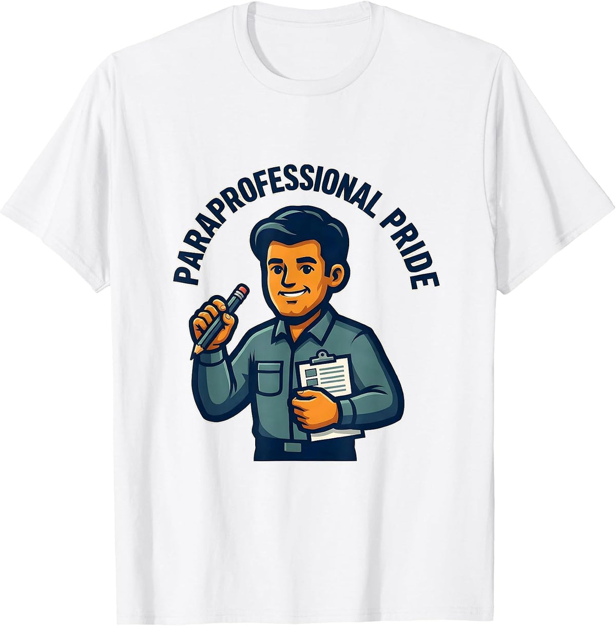 Men's Paraprofessional Pride Funny School Counselor Camp Counselor T-Shirt - White