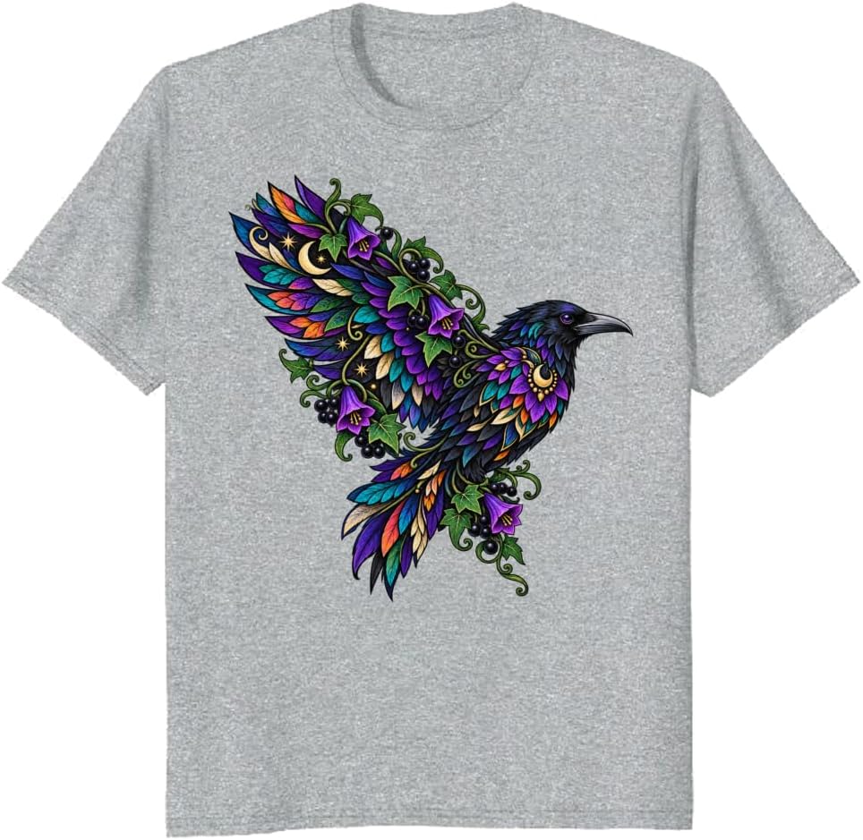 Wildflower Bear T-Shirt Berry Bramble Rustic Nature Lover Tee - S3