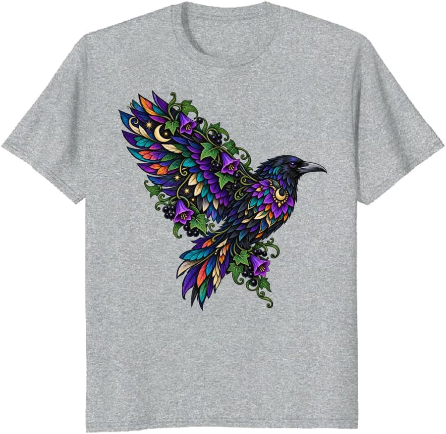Wildflower Bear T-Shirt Berry Bramble Rustic Nature Lover Tee - S3