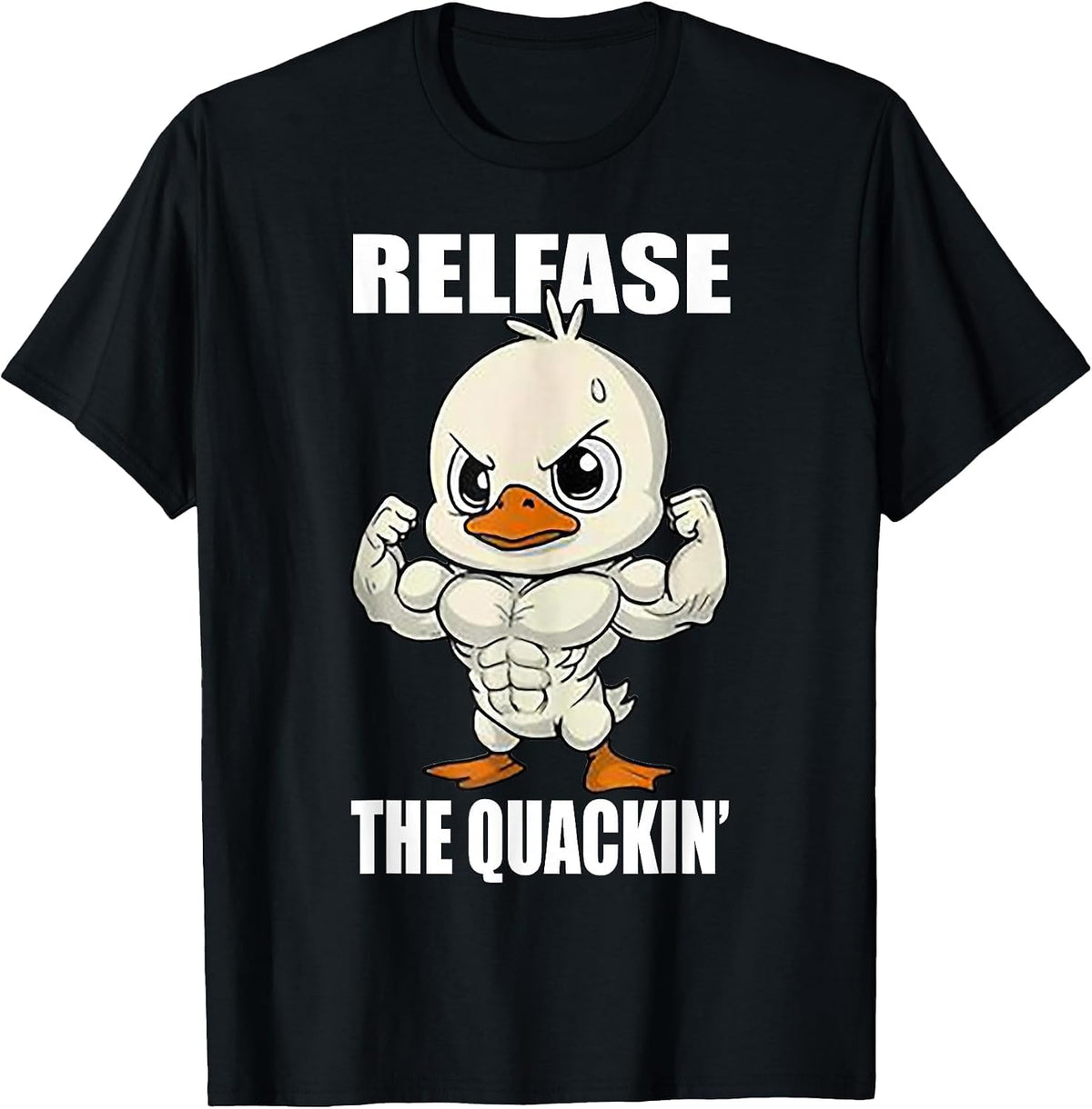 Release The Quackin Funny Gymer T-Shirt - Black