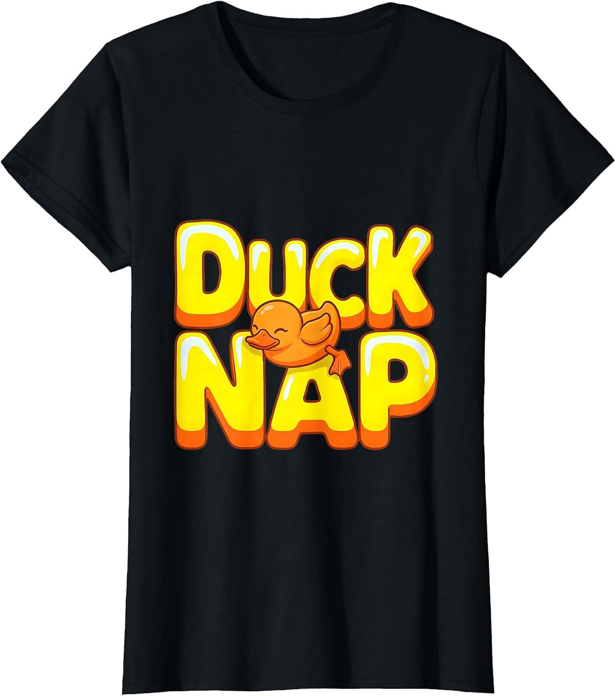 Ducknap Cute Sleeping Duck Pajama Animal Lover Gift T-Shirt - Black