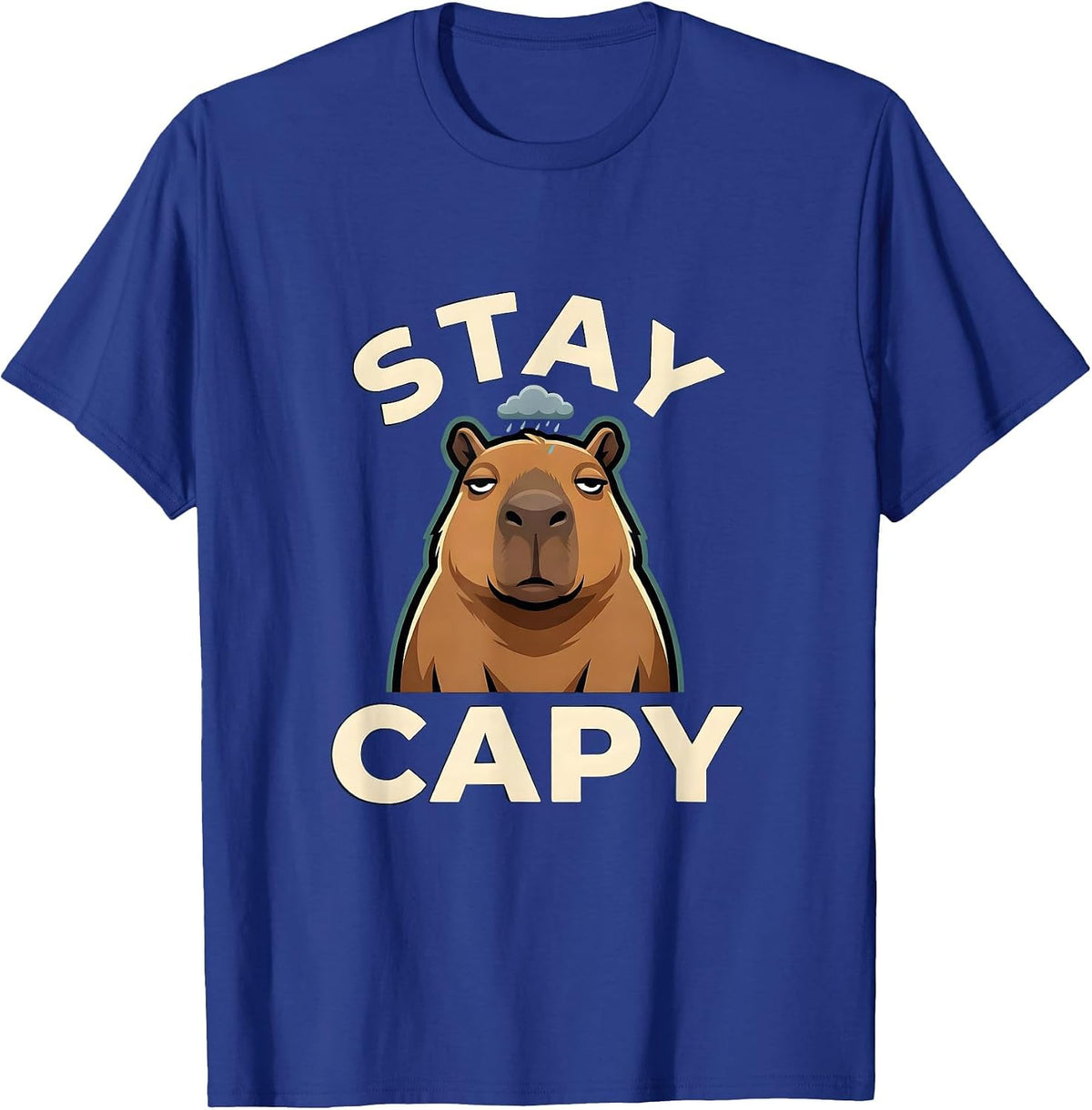 Men's Stay Capy Funny Capybara Meme Animal Lover Gift T-Shirt - Royal Blue