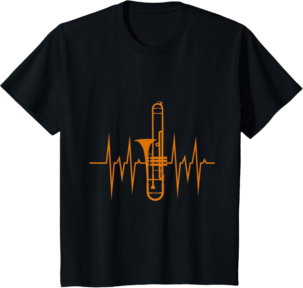 Heartbeat Trombonist - Trombone T-Shirt - Black