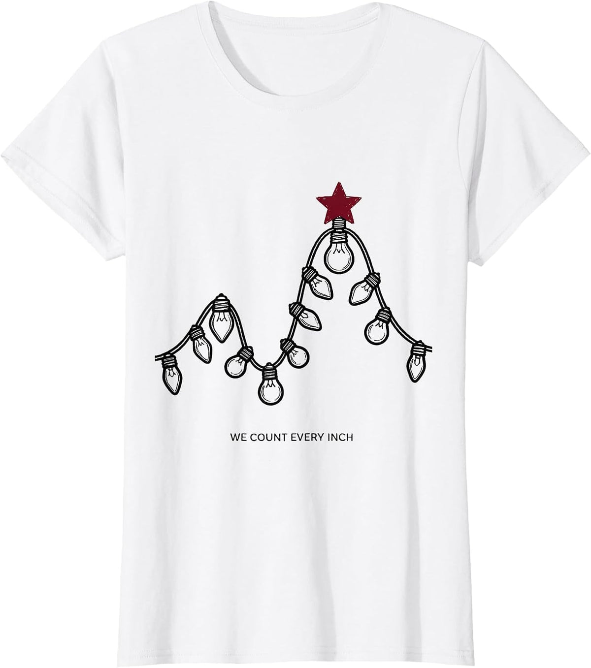 Women's We Count Every Inch Line Art Special Education Teacher T-Shirt - White