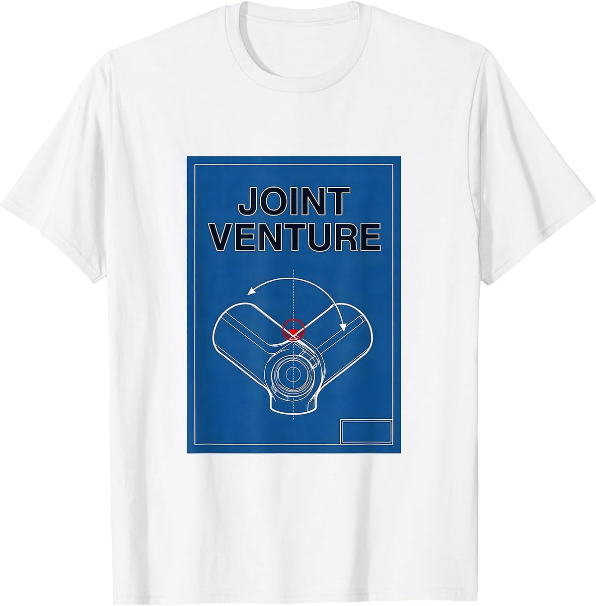 Men's Joint Venture Technical Blueprint Physical Therapist OT T-Shirt - White