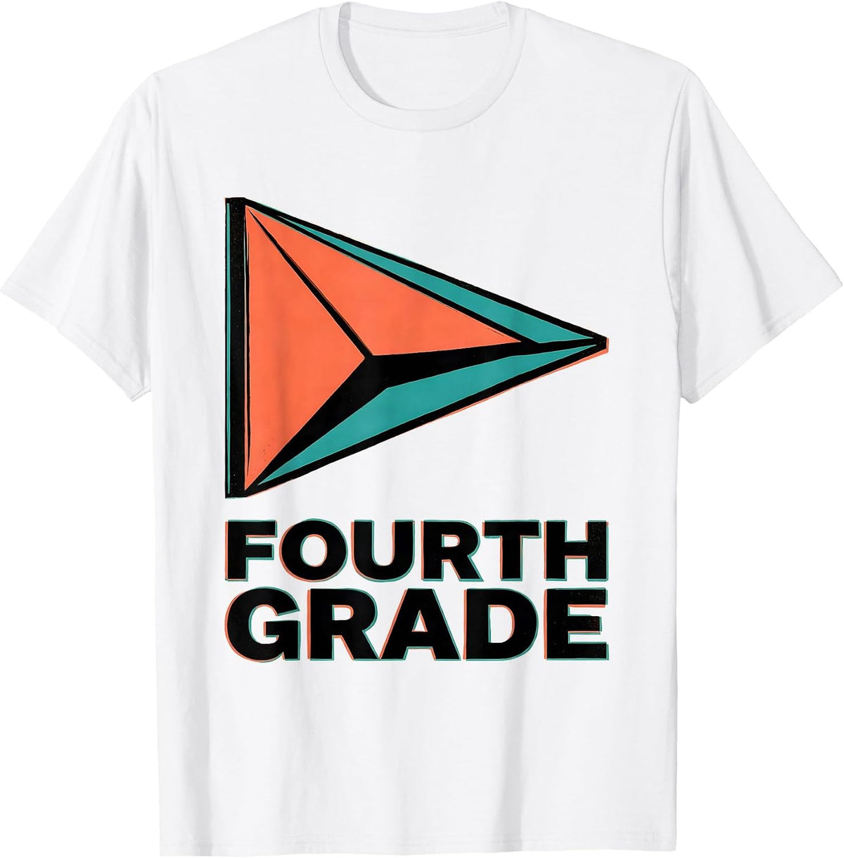 Men's Fourth Grade Preppy Girls Back To School Screen Print T-Shirt - White