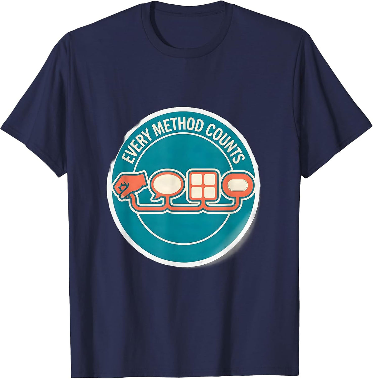 Every Method Counts Inclusive Special Education Teacher T-Shirt - Navy Blue