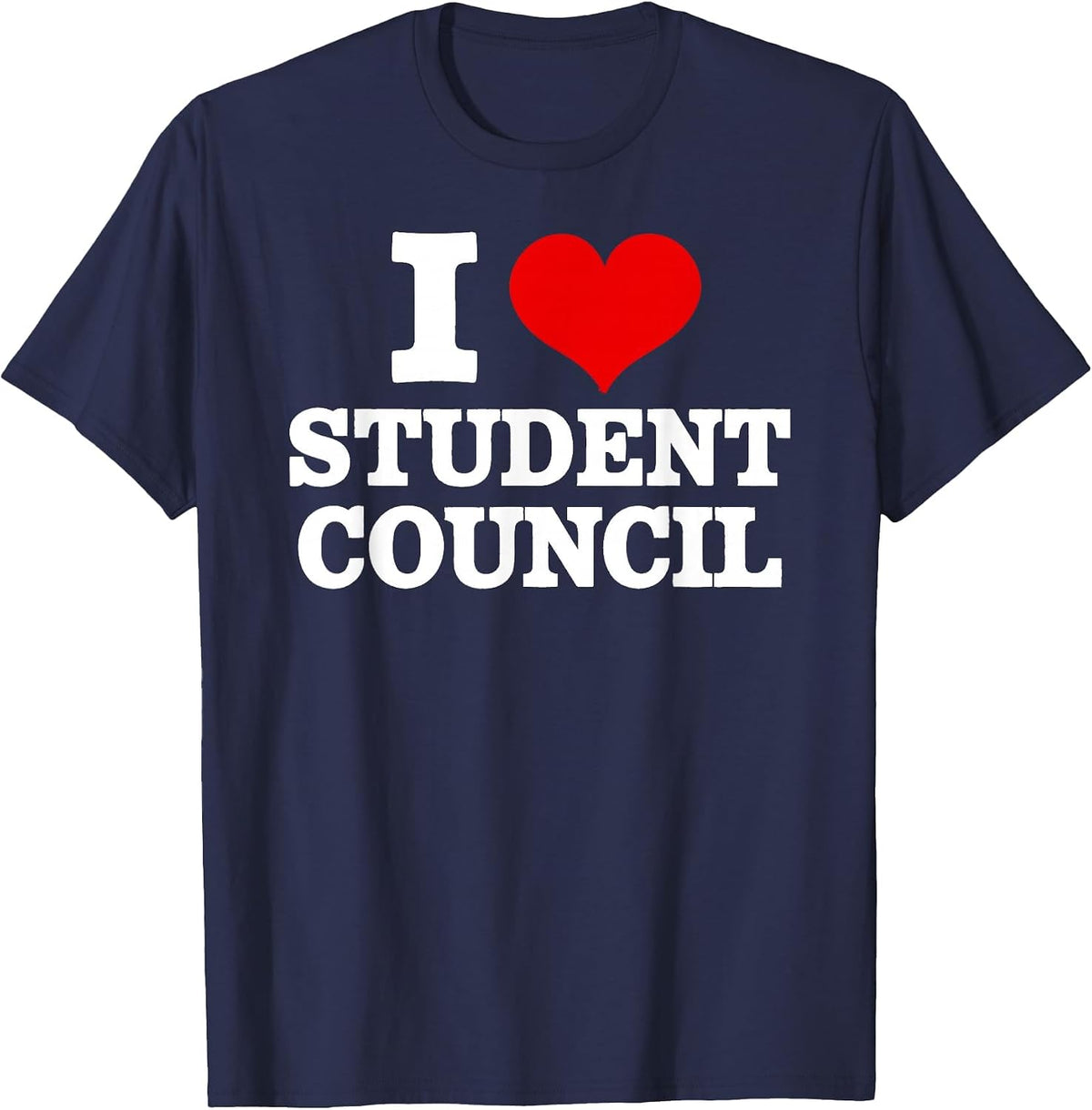 I Love Student Council Student Teacher T-Shirt - Navy Blue