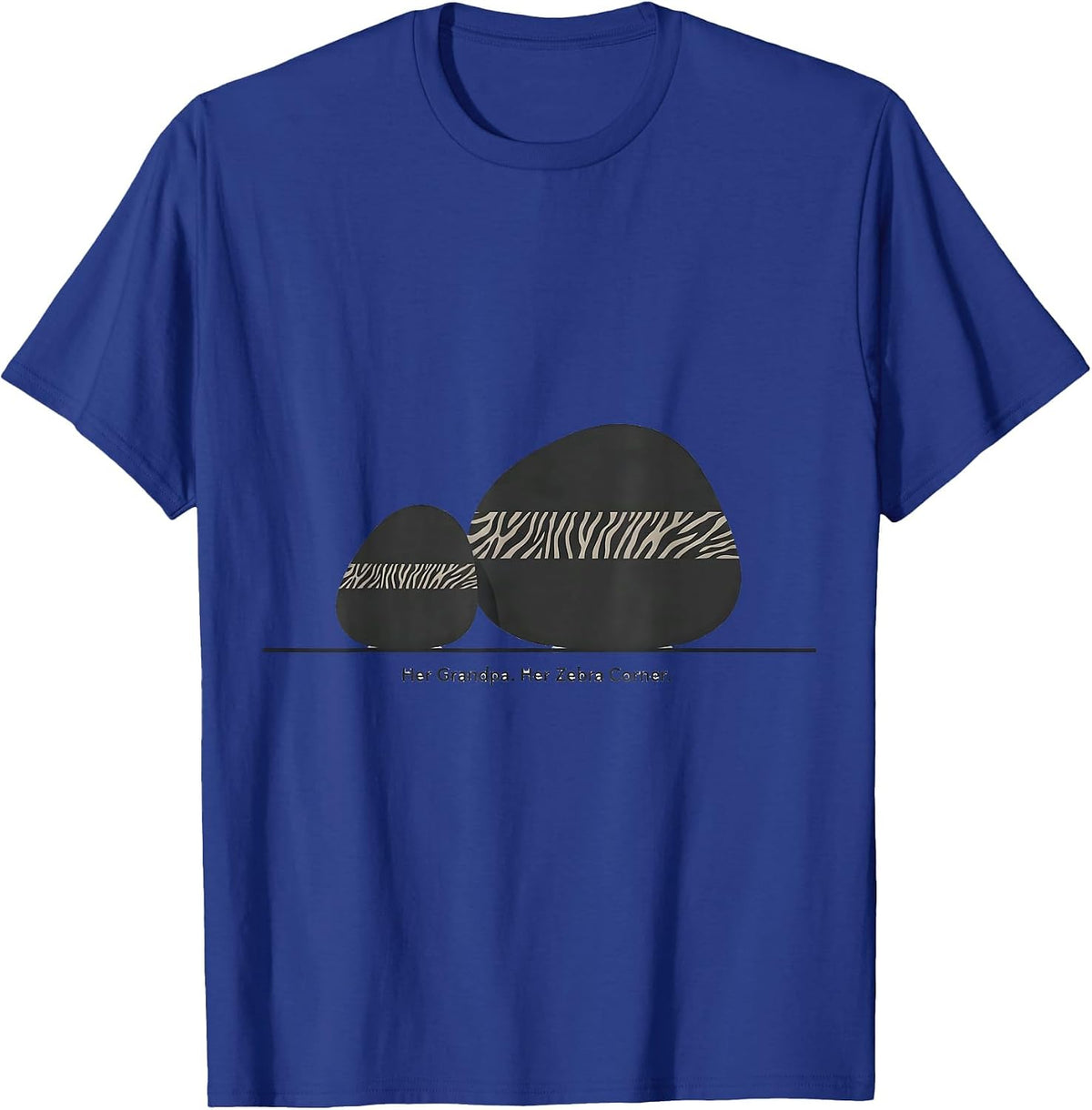 Men's Her Grandpa Her Zebra Corner Minimalist EDS Down Syndrome T-Shirt - Royal Blue