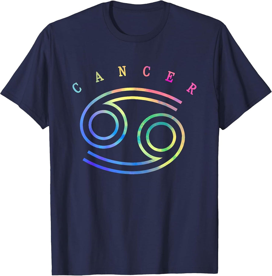Cancer Zodiac Astrology Horoscope Zodiac Sign T-Shirt - Navy Blue